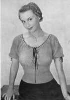 ladies evening jumper knitting pattern from 1940s