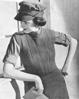 ladies world war 2 slip over knitting pattern