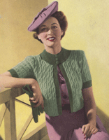 ladies knitting pattern jumper 1943