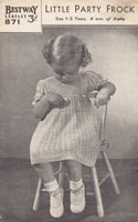vintage baby knitting pattern for dress Bestway