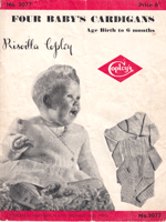 vintage baby cardigan knitting pattern cross over knitting pattern from 1950s