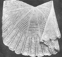 vintage crochet pattern for baby shawl