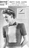 vintage 1046 ladies knitting pattern