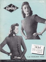 vintage ladies cardigan jumper knitting pattern 1940s