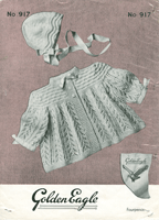 baby knitting pattern 1950's