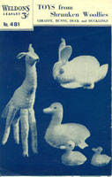 vintage toy pattern for sewing felted toys
