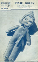 vintage sewing pattern for toy doll