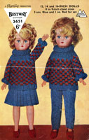 Vintage teen doll knitting pattern - also fits the pedigree, rosebud and chiltern teen dolls