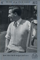 men's vintage knitting pattern
