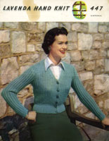 Lovely vintage ladies cardigan knitting pattern. To fit 36-40 bust