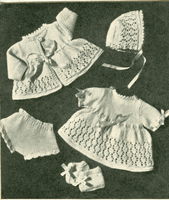 vintage baby doll layette knitting pattern